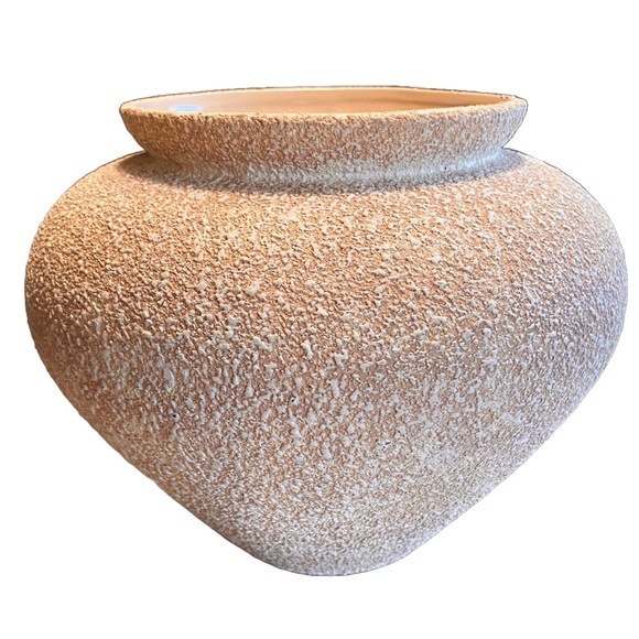 Haeger MCM Vintage Textural Splatterware 8" Vase Beige/White Perfect Condition - Picture 1 of 4